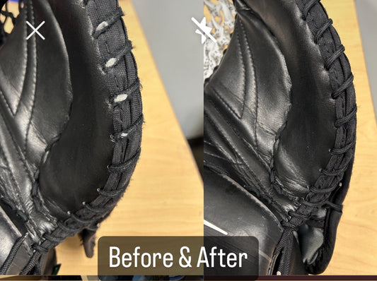 Goalie Glove Perimeter Lacing