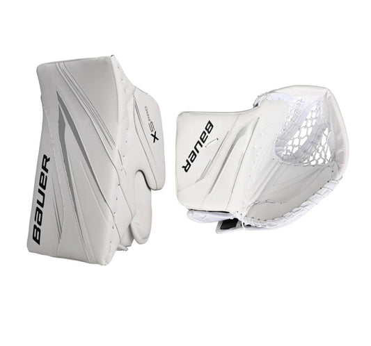 Bauer X5 Pro Int. Goalie Glove & Blocker - White.