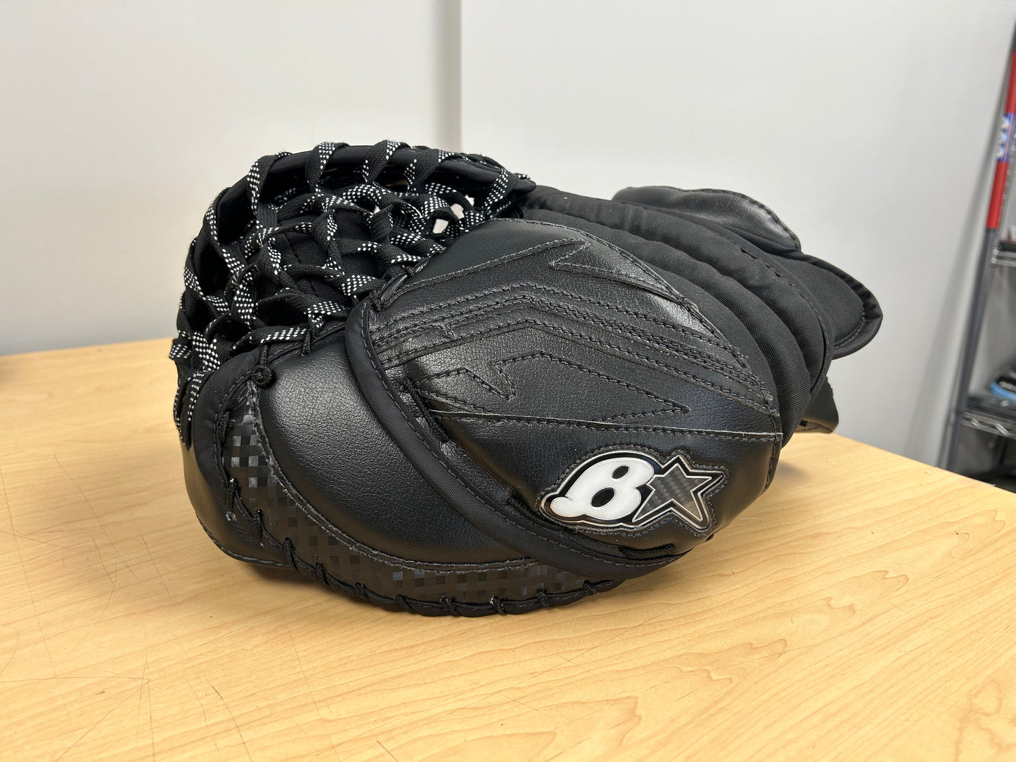 Goalie Glove Skate Lace Pocket.